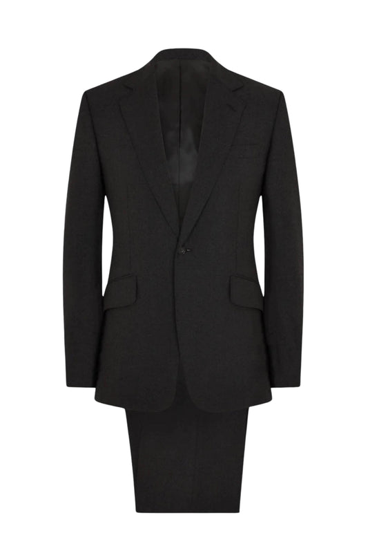 Grey Wool Twill Single Breasted Suit