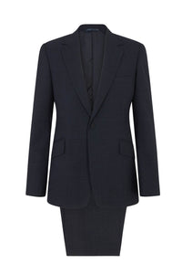 Indigo Micro Houndstooth Single Breasted Suit