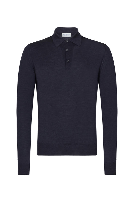 Midnight Merino Wool Polo Neck Knitwear