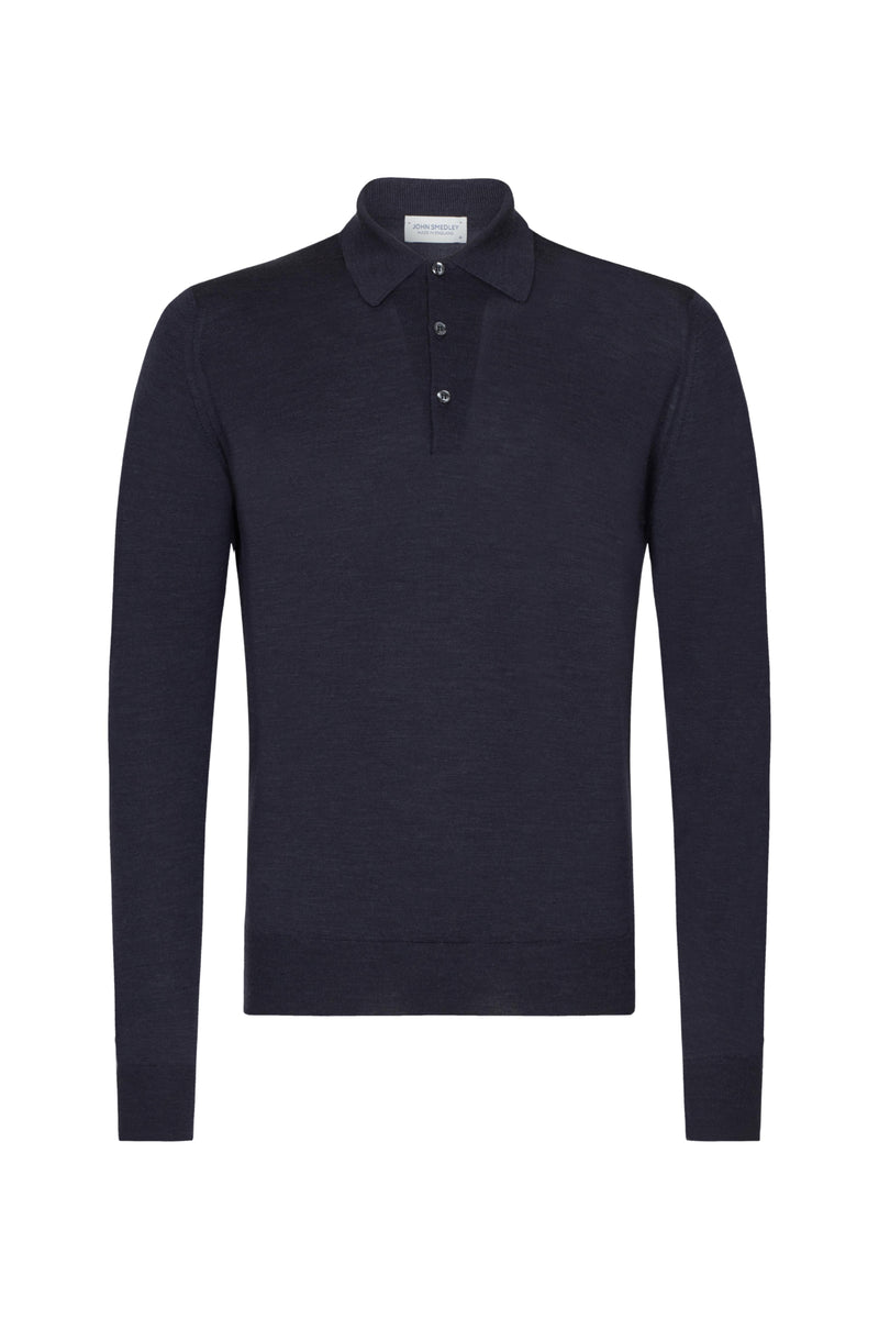Midnight Merino Wool Polo Neck Knitwear