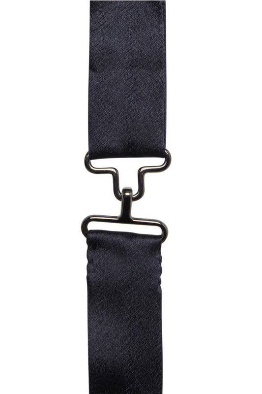 Midnight Satin Bow Tie