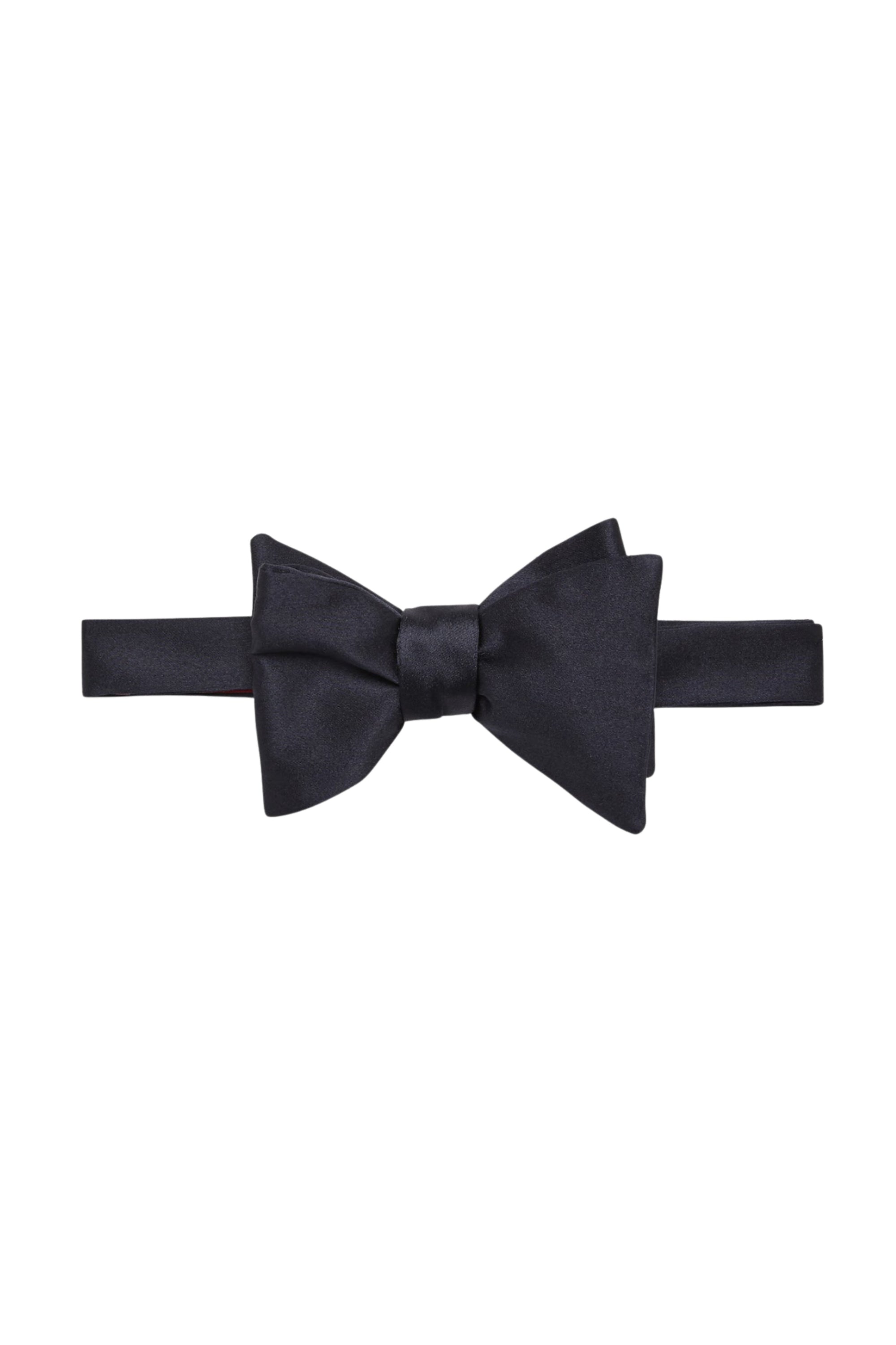 Midnight Satin Bow Tie