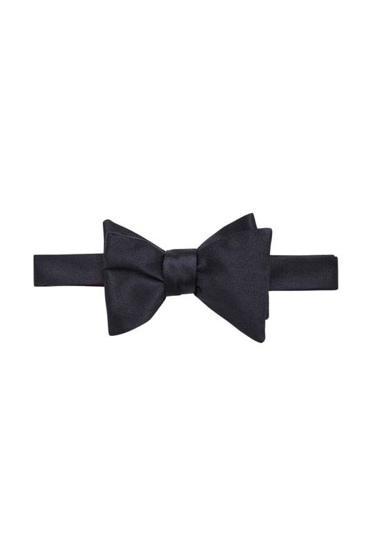 Midnight Satin Bow Tie