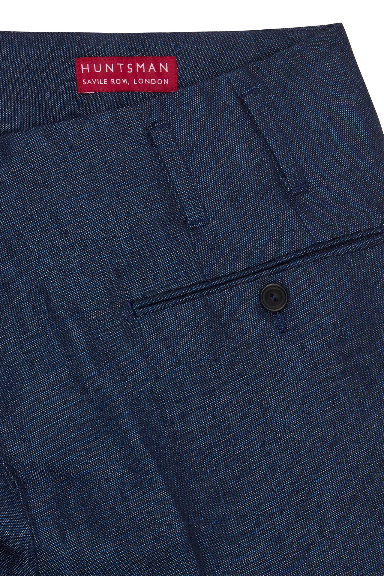 Navy Cotton/Linen Hollywood Trouser
