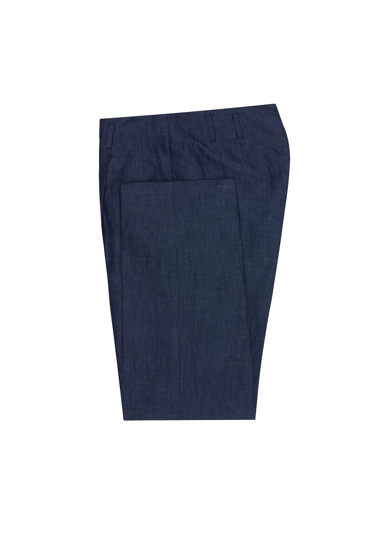 Navy Cotton/Linen Hollywood Trouser
