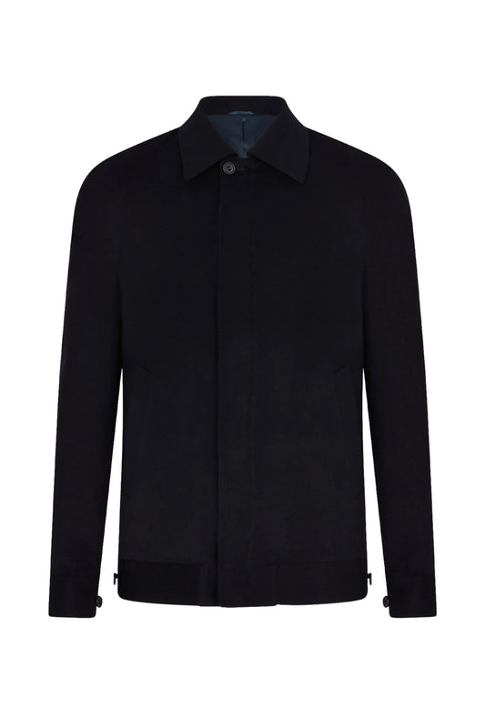 Navy Doeskin Harrington Jacket