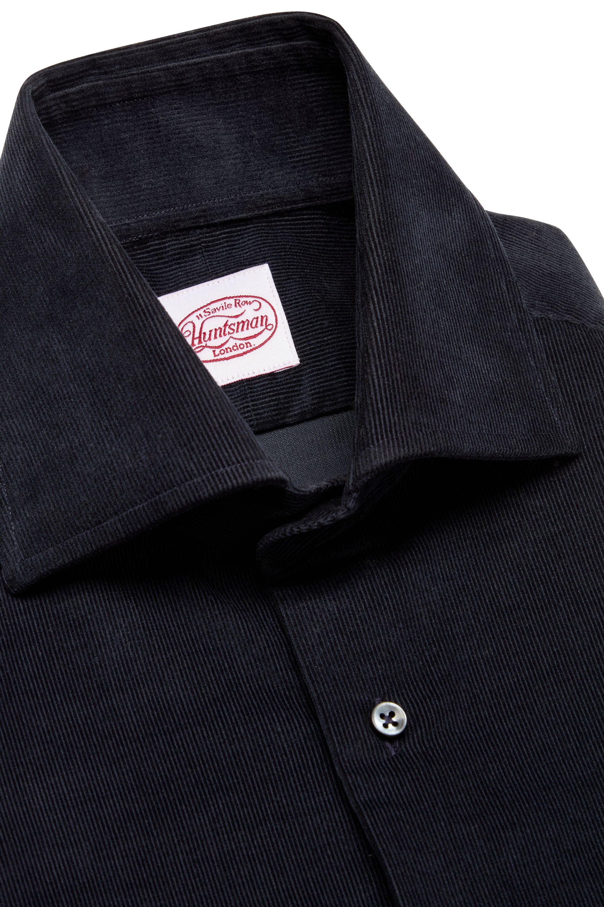 Navy Fine Corduroy Single Cuff Shirt