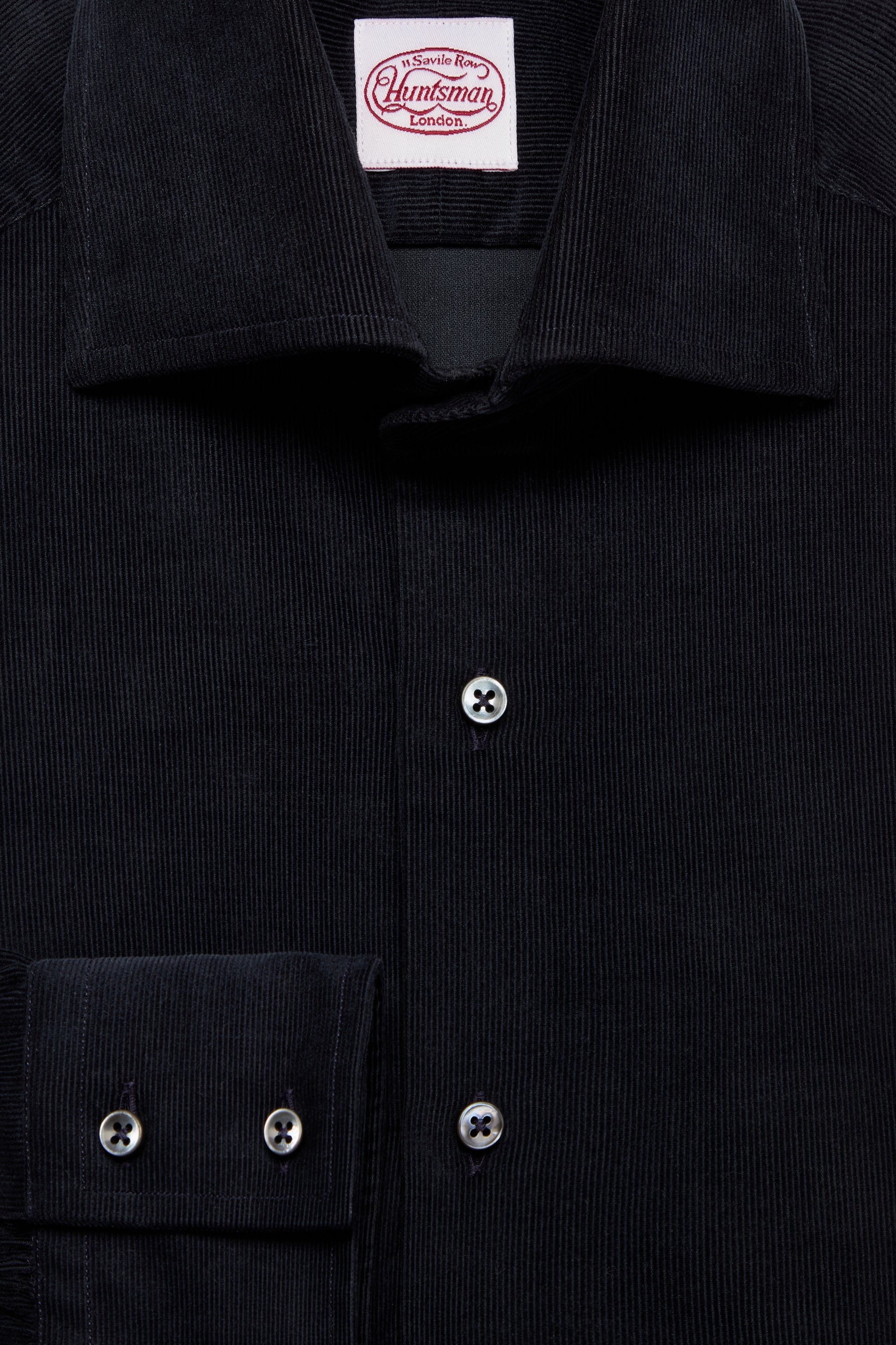 Navy Fine Corduroy Single Cuff Shirt