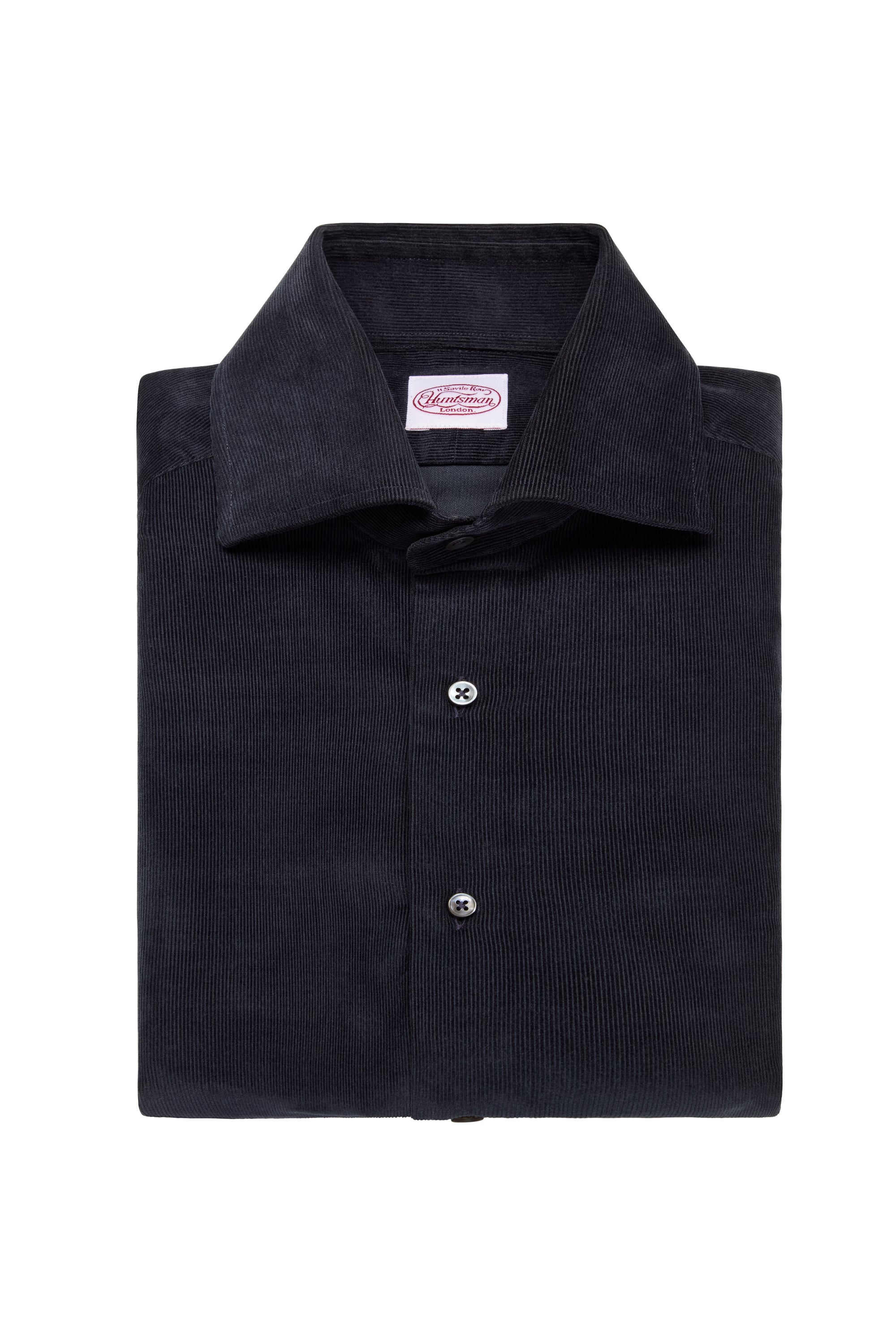 Navy Fine Corduroy Single Cuff Shirt