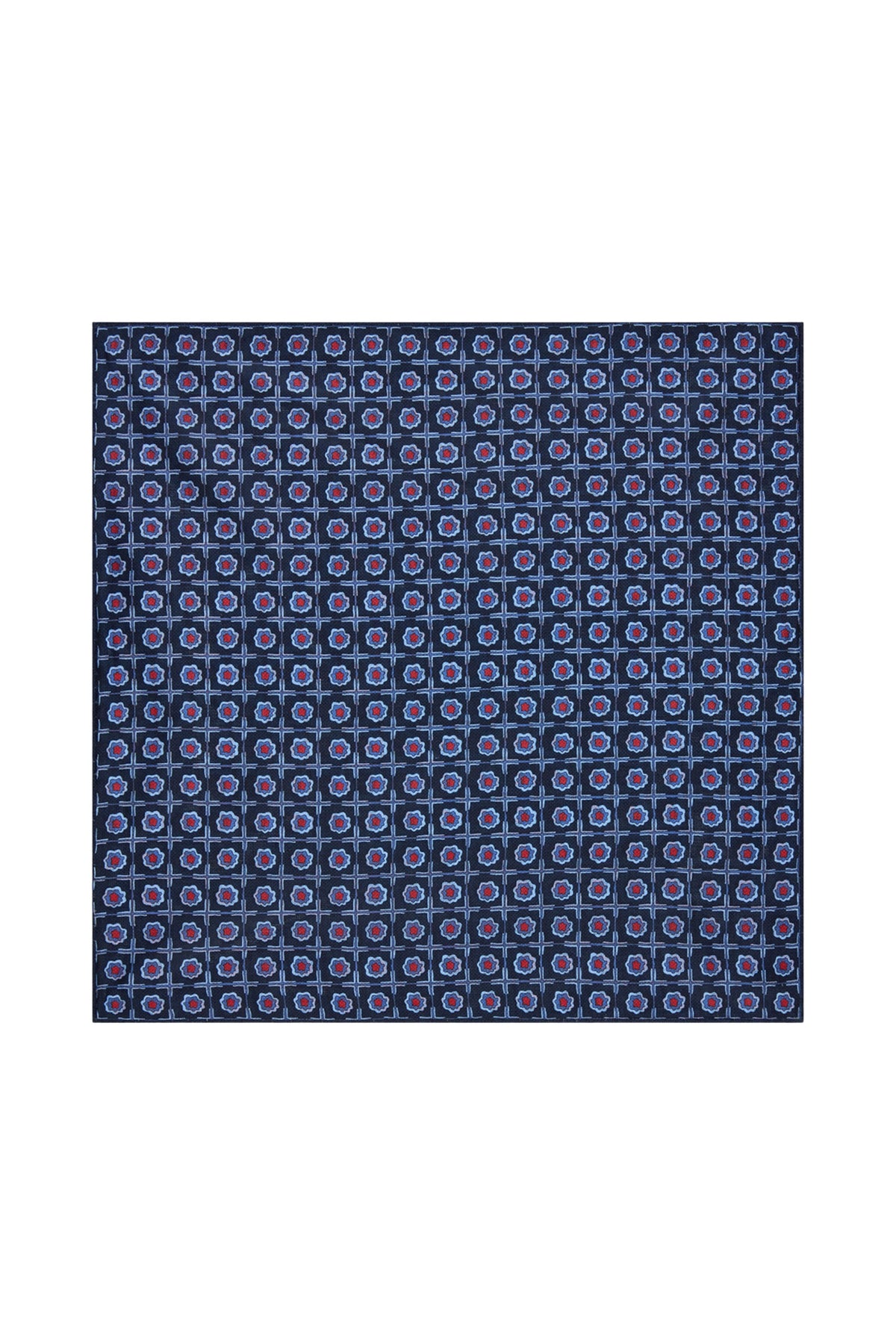 Navy Madder Double Sided Pocket Square