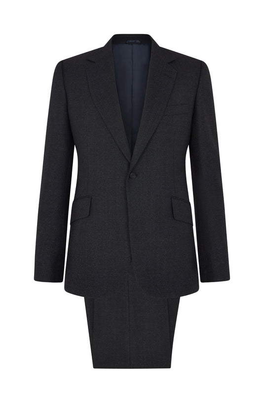 Navy Semi Plain Single Breasted Suit