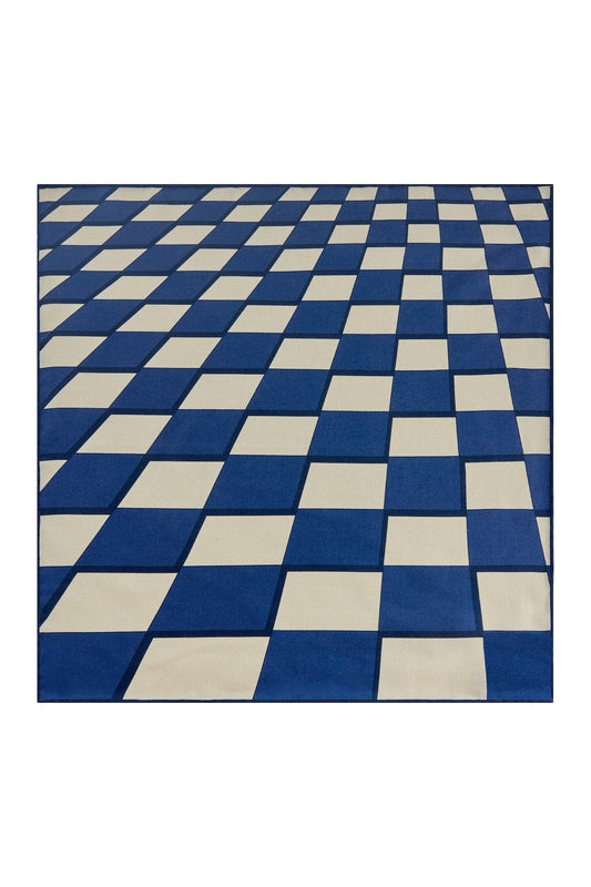 Checkerboard Hopsack Silk Cravat