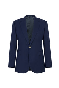 Blue Wool Hopsack Single Breasted Blazer