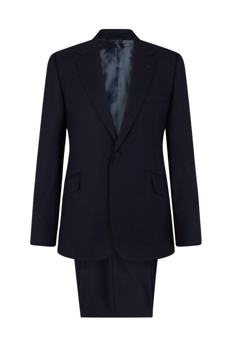 Navy Wool Hopsack Suit