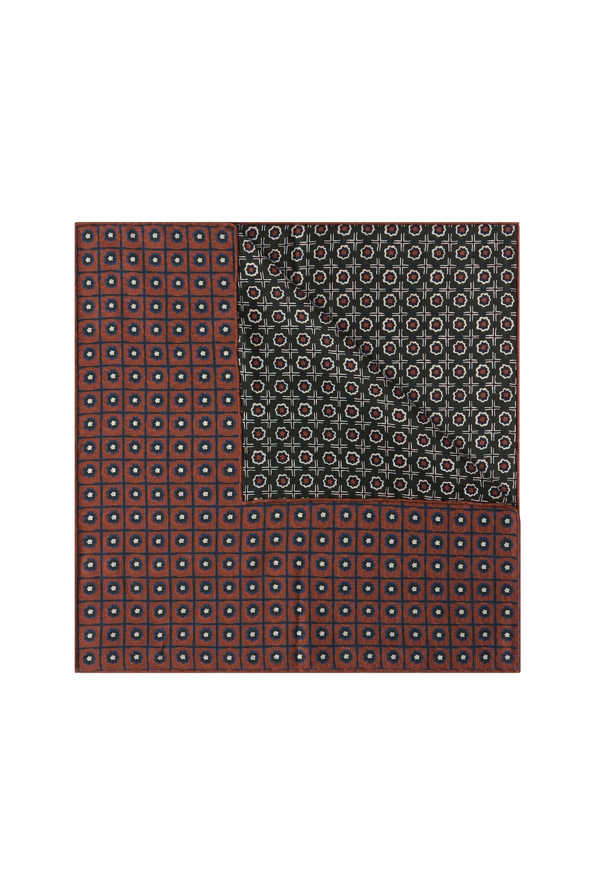 Rust Madder Double Sided Pocket Square