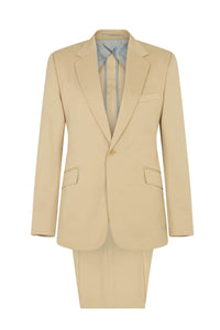 Sand Cotton Single Breasted Suit