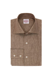 Tan Chambray Linen Shirt
