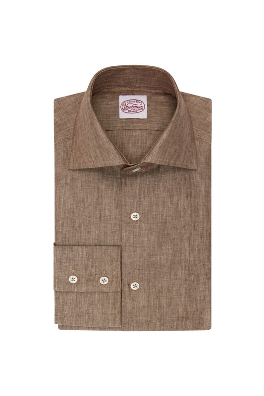 Tan Chambray Linen Shirt