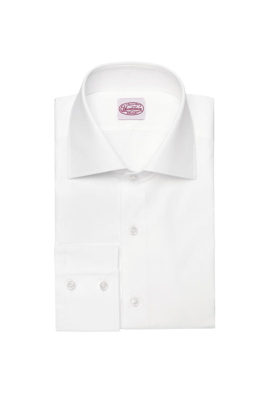 White Cotton Single Cuff Shirt