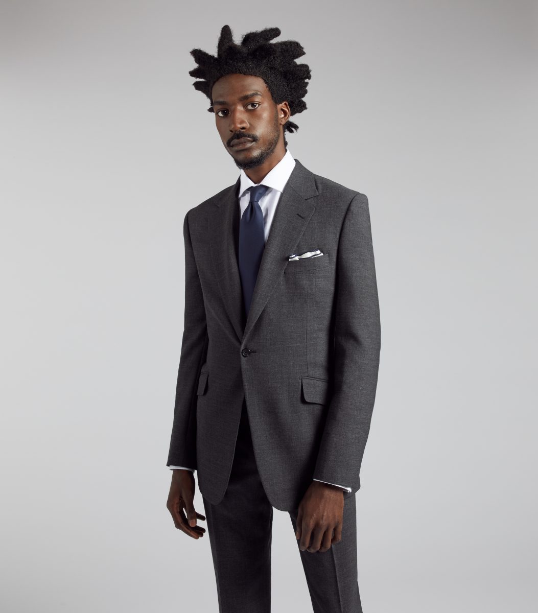 Grey Wool Fresco Suit – Huntsman Savile Row