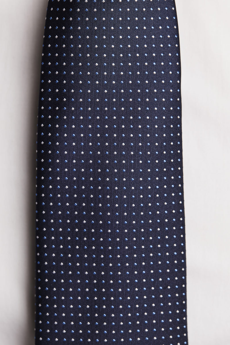 Navy/Blue Silk Two Tone Dot Tie