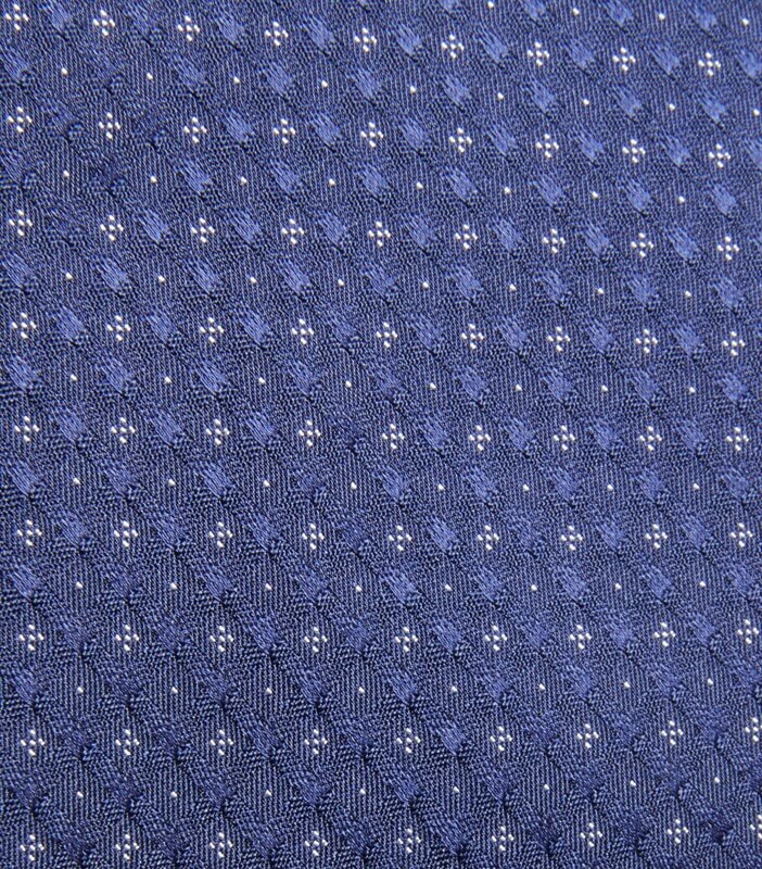 Navy Silk Textured Micro Motif Tie