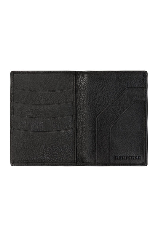 Black Leather Passport Holder