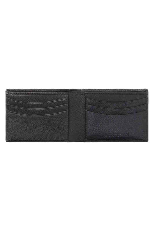 Black Leather Wallet with Card Holder