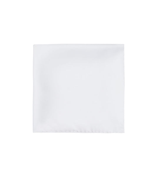 White Silk Pocket Square