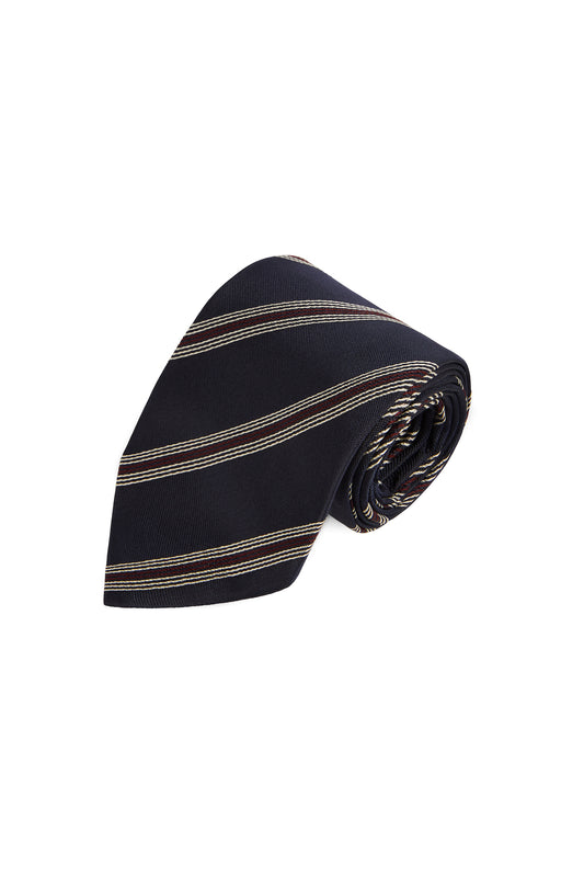 Dupioni Silk Stripe Tie