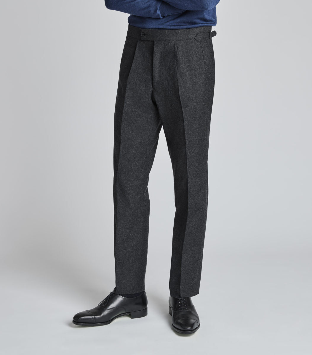 Dark Grey Flannel Trousers