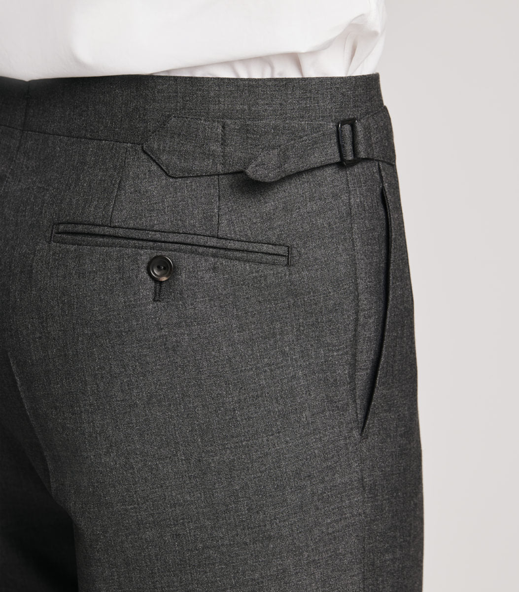 Grey Wool Hopsack Trouser