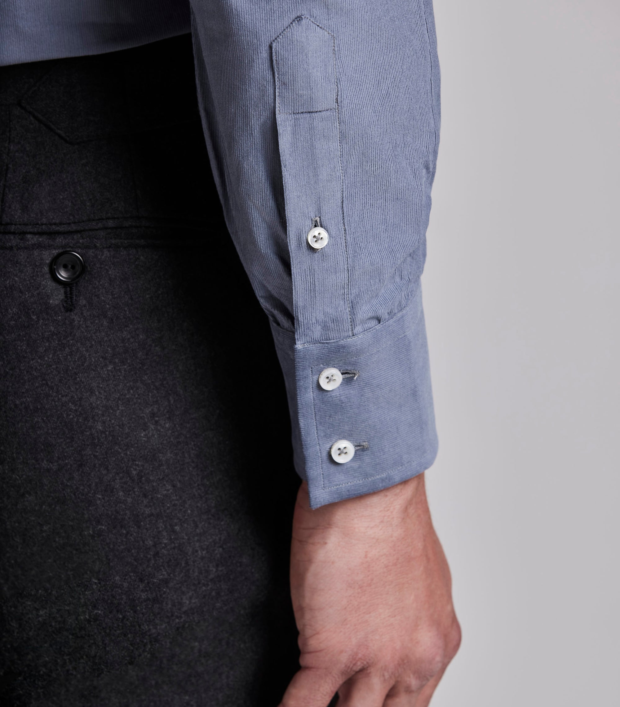 Blue Cotton Cord Shirt