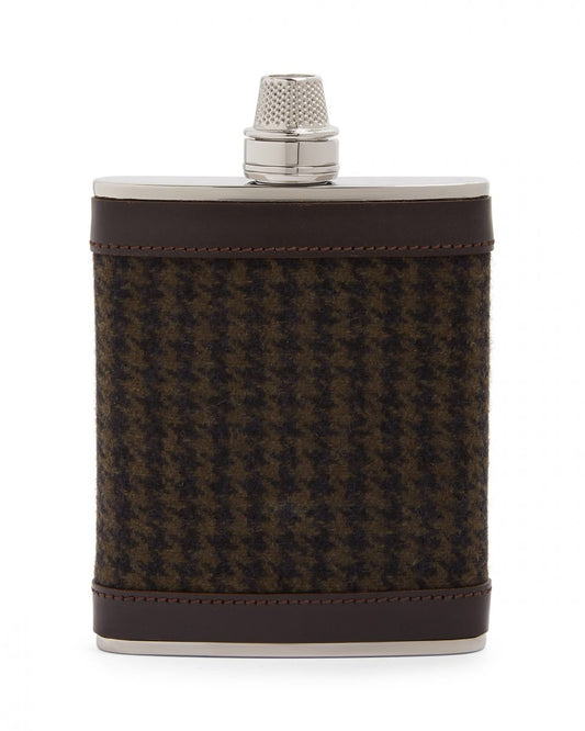 Green Cashmere Four Point Star Hip Flask