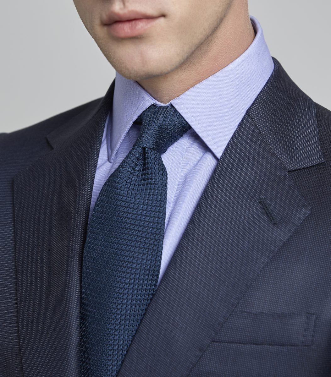 Mid-Blue Silk Grenadine Tie
