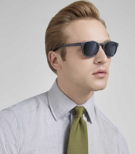 Black Herringbone Sunglasses