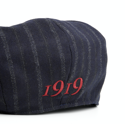 Navy Stripe Wool Cap