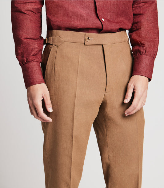 Tan Linen Trouser