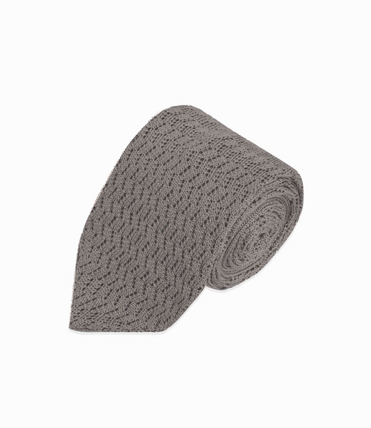 Silk Pointed Knit Tie