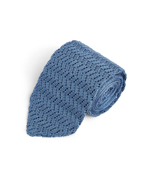 Silk Pointed Knit Tie