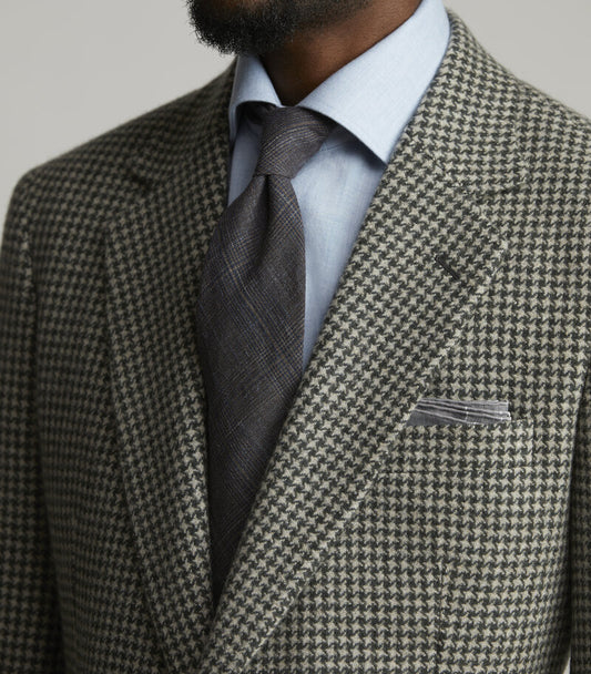Green Cashmere Single Breasted Four Point Star Jacket