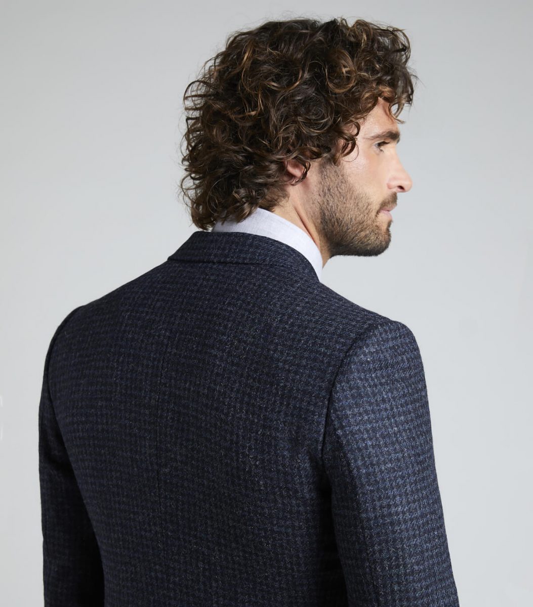 Navy houndstooth blazer hotsell