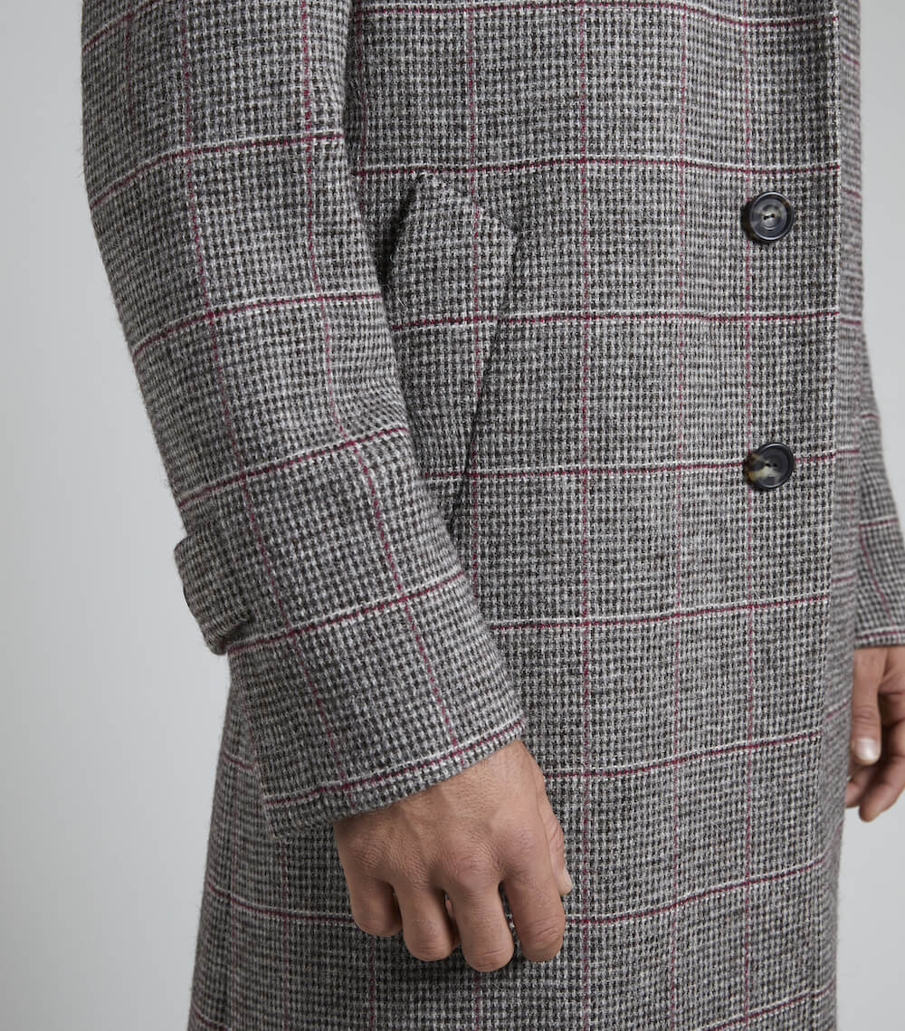 A.P.C. gray wool balmacaan coat A.P.C. - Ivan Herringbone Wool