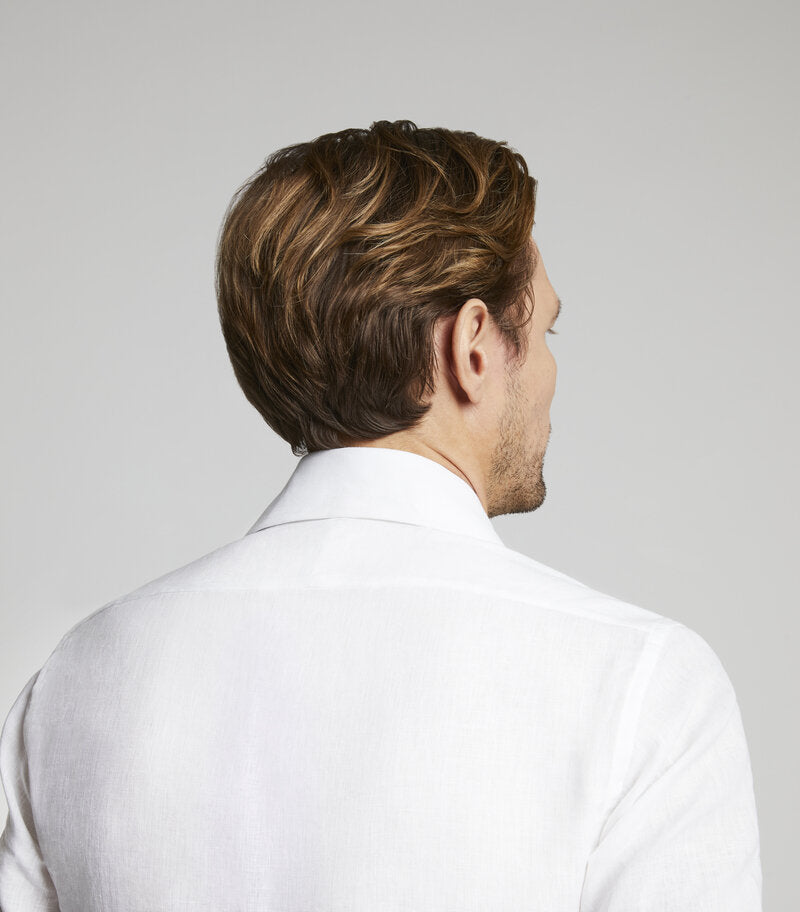 White Linen Single Cuff Shirt