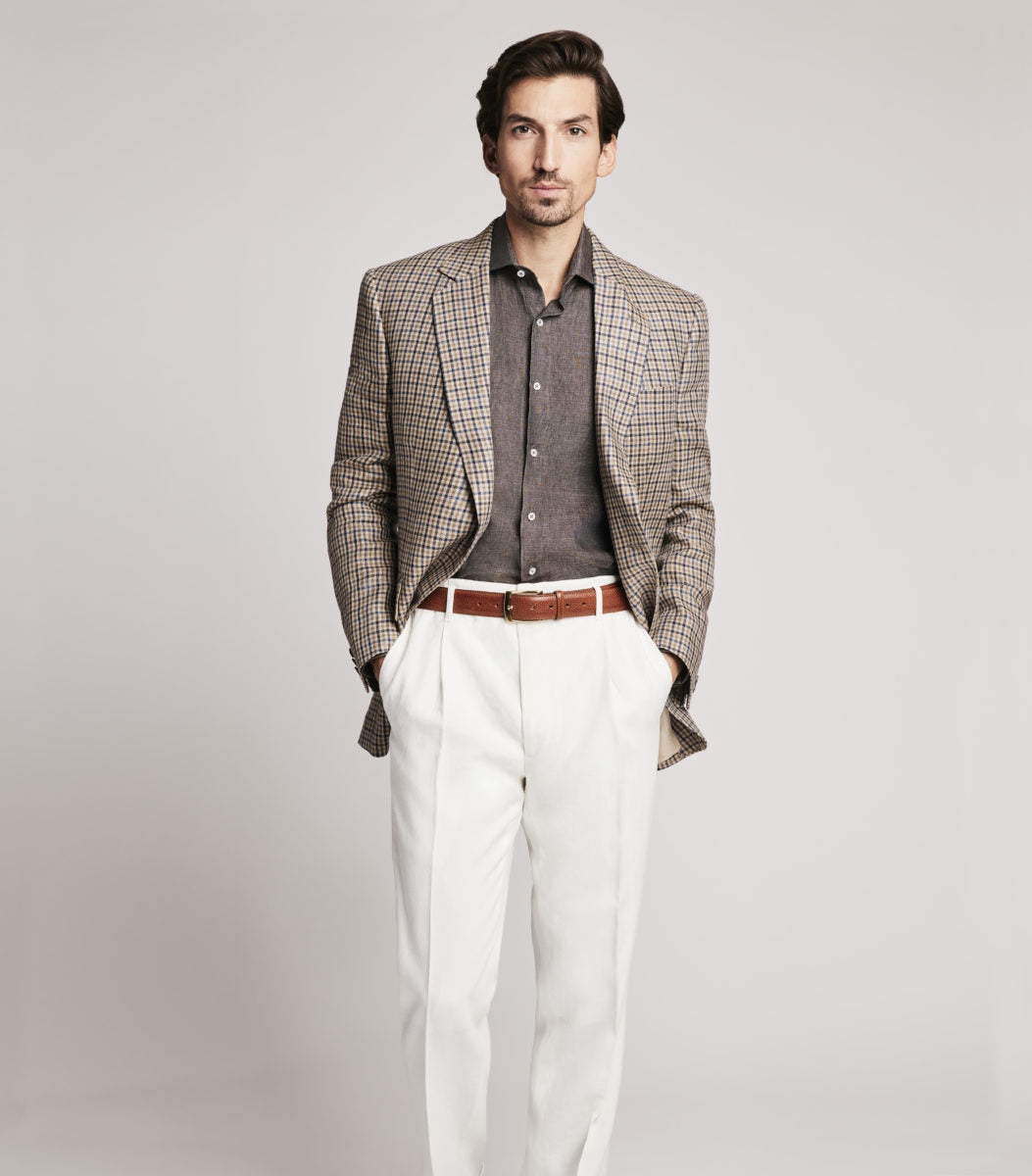 Beige hotsell check jacket