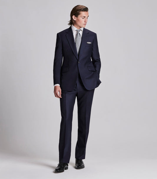 Navy Escorial Flannel Suit