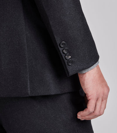Charcoal Escorial Flannel Suit – Huntsman Savile Row