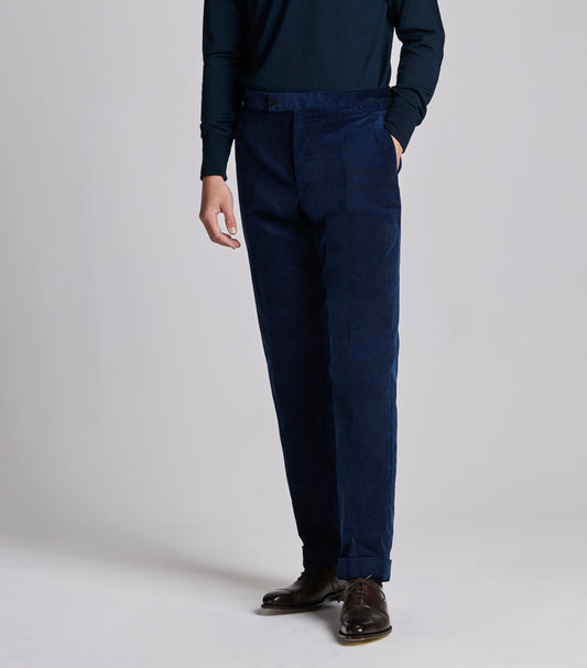 Dark Blue Cotton Cord Trouser